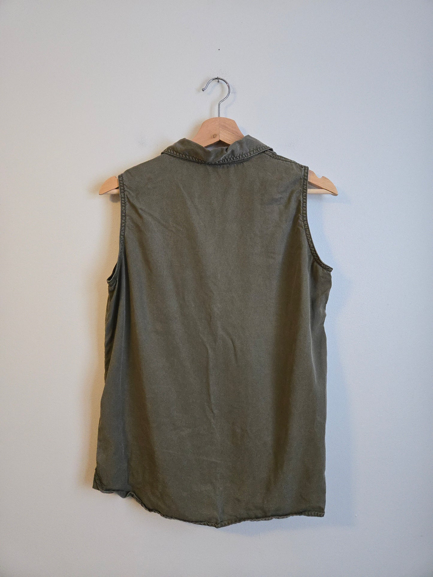 Buffalo David Bitton - Olive Denim Sleeveless Top - Size Small
