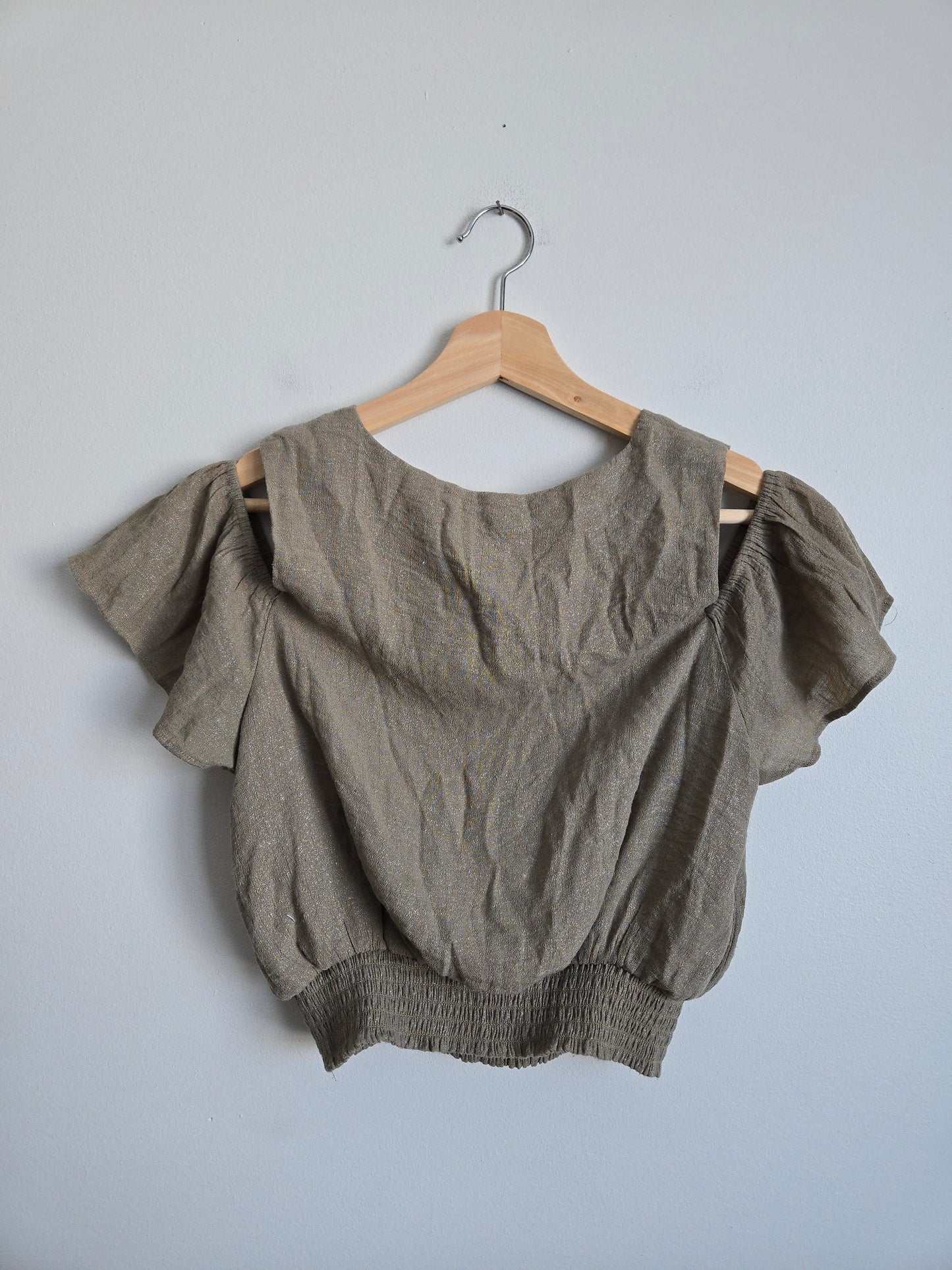 Guess Open Shoulder Blouse - Size Small