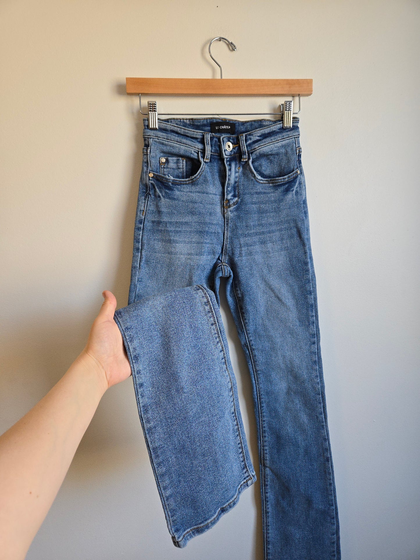 Le Chateau Stretch Bootcut Jeans - Size 0