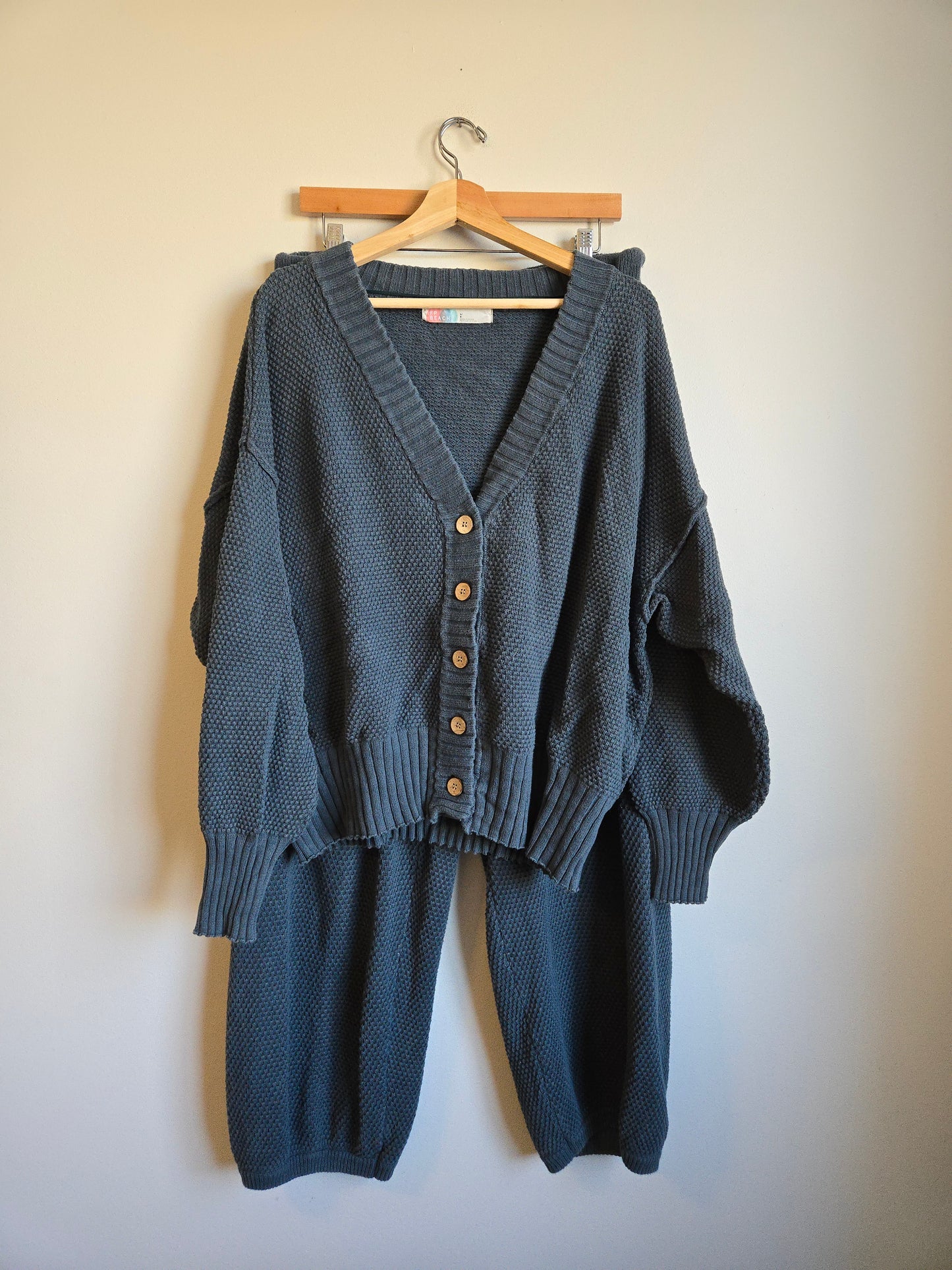Free People Beach Hailee Knit Cardi 2-Piece Set - Size Large