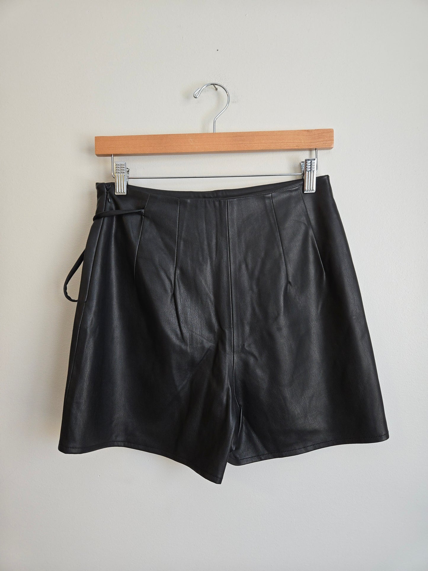 Blue Ivy Leather Wrap Skort - Size Small