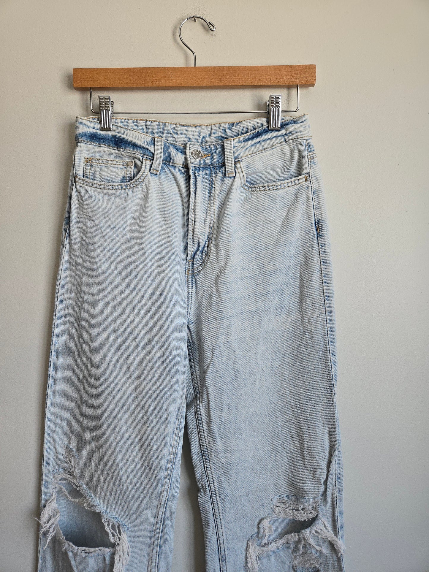 &Denim Ultra High Waist Wide Leg Denim - Size 4