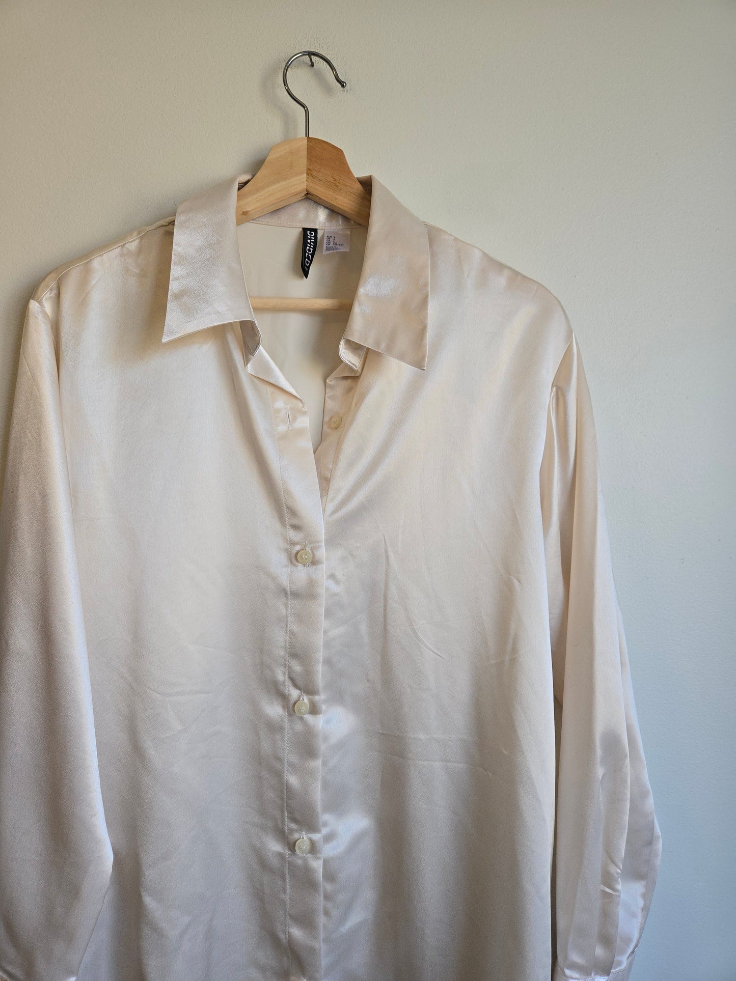 Divided Satin Top - Size Small