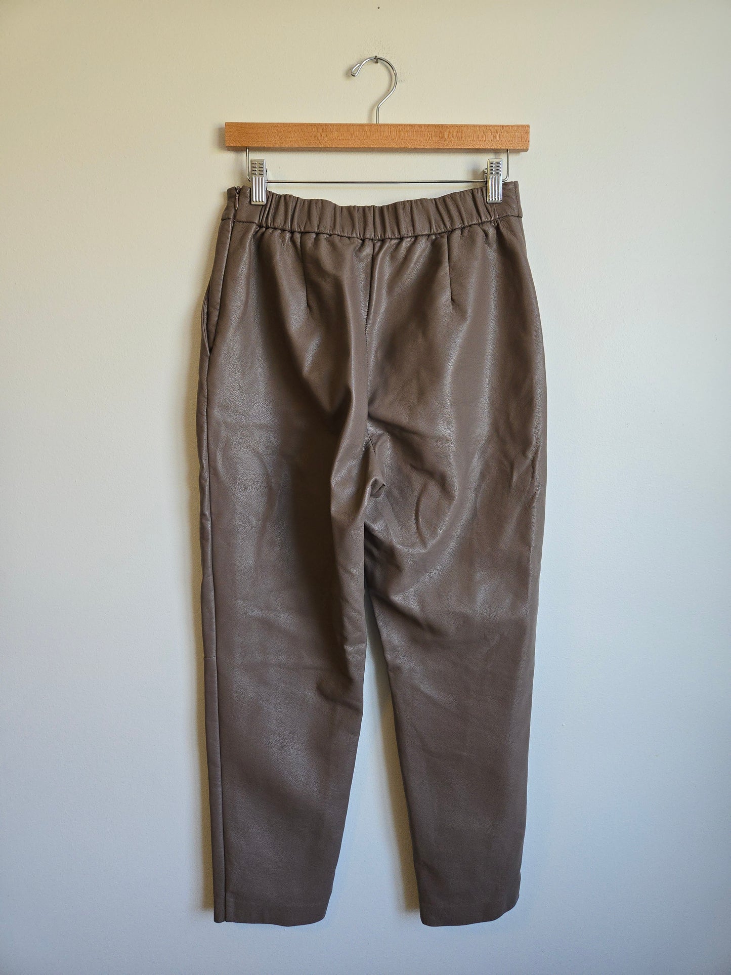 Black Tape Leather Pants - Size Medium