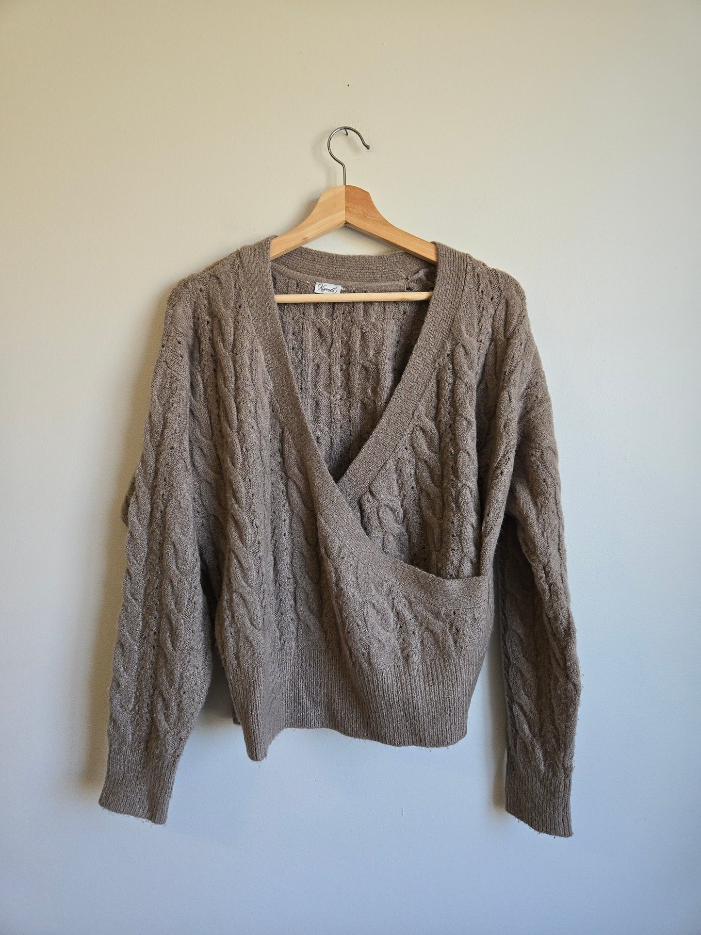 Kismet Knit Cross-Over Sweater - Size Small