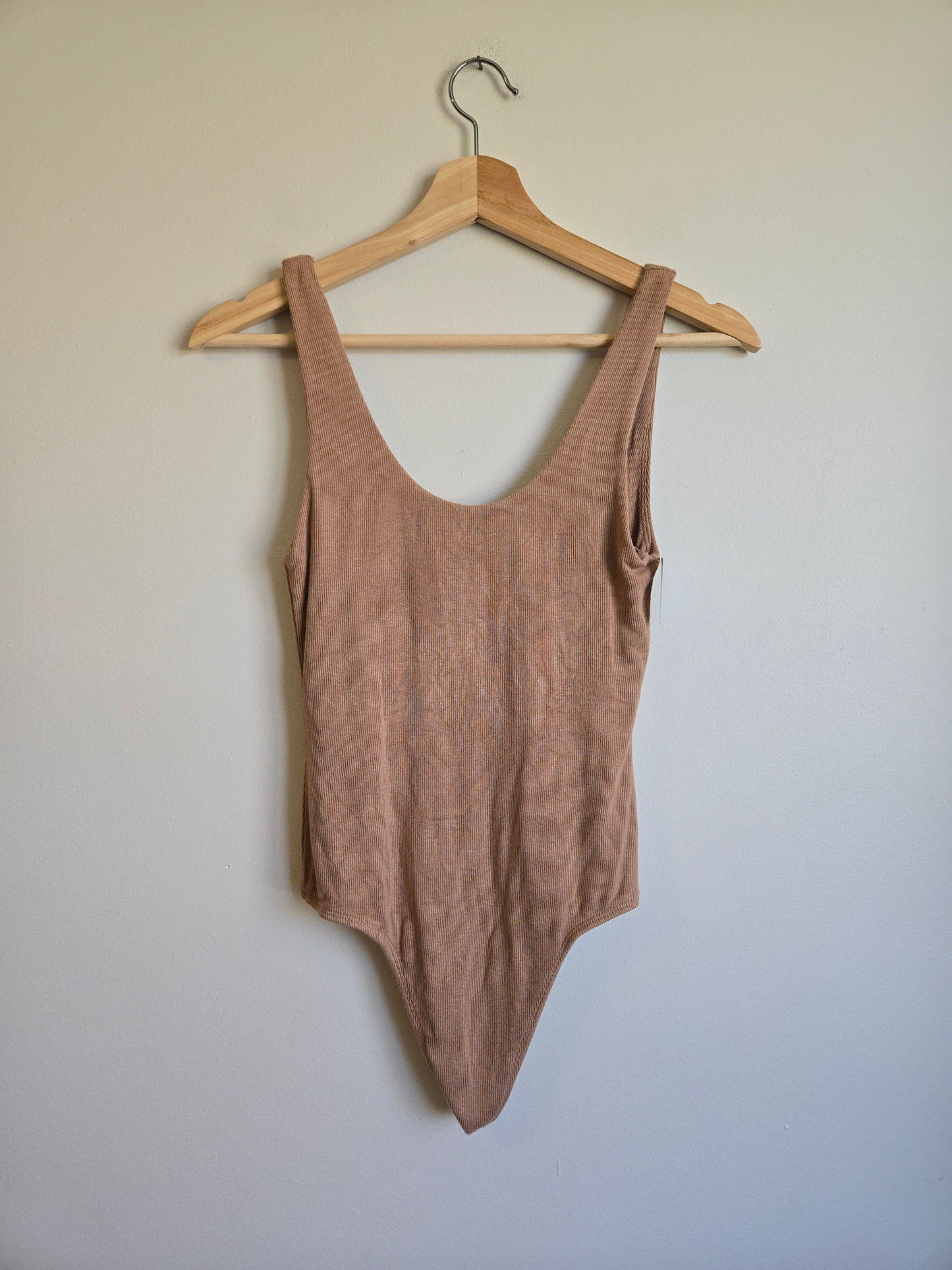 Babaton Ribbed Stretchy Bodysuit - Size Small