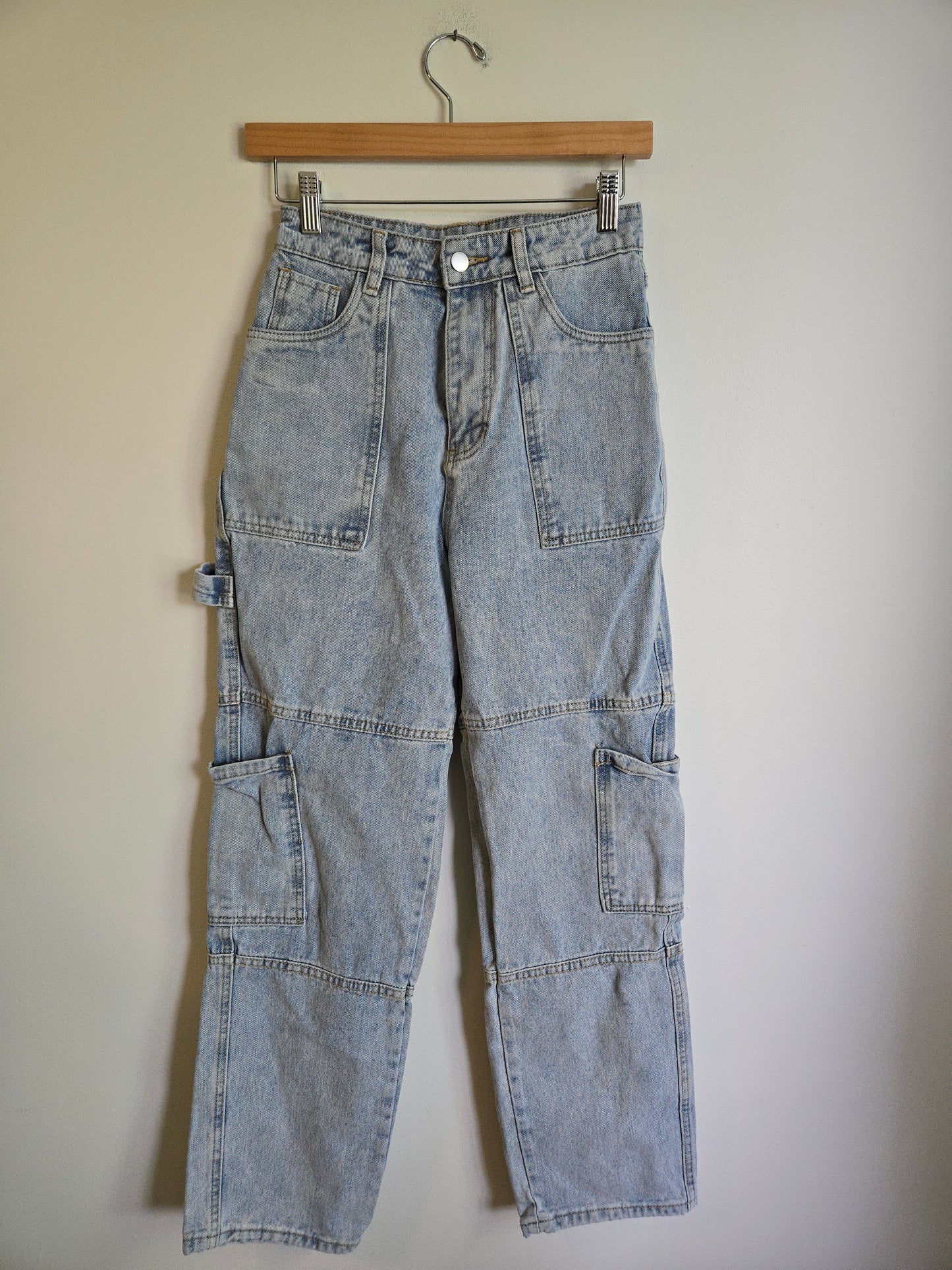 No Brand Cargo Denim Jeans - Size 6