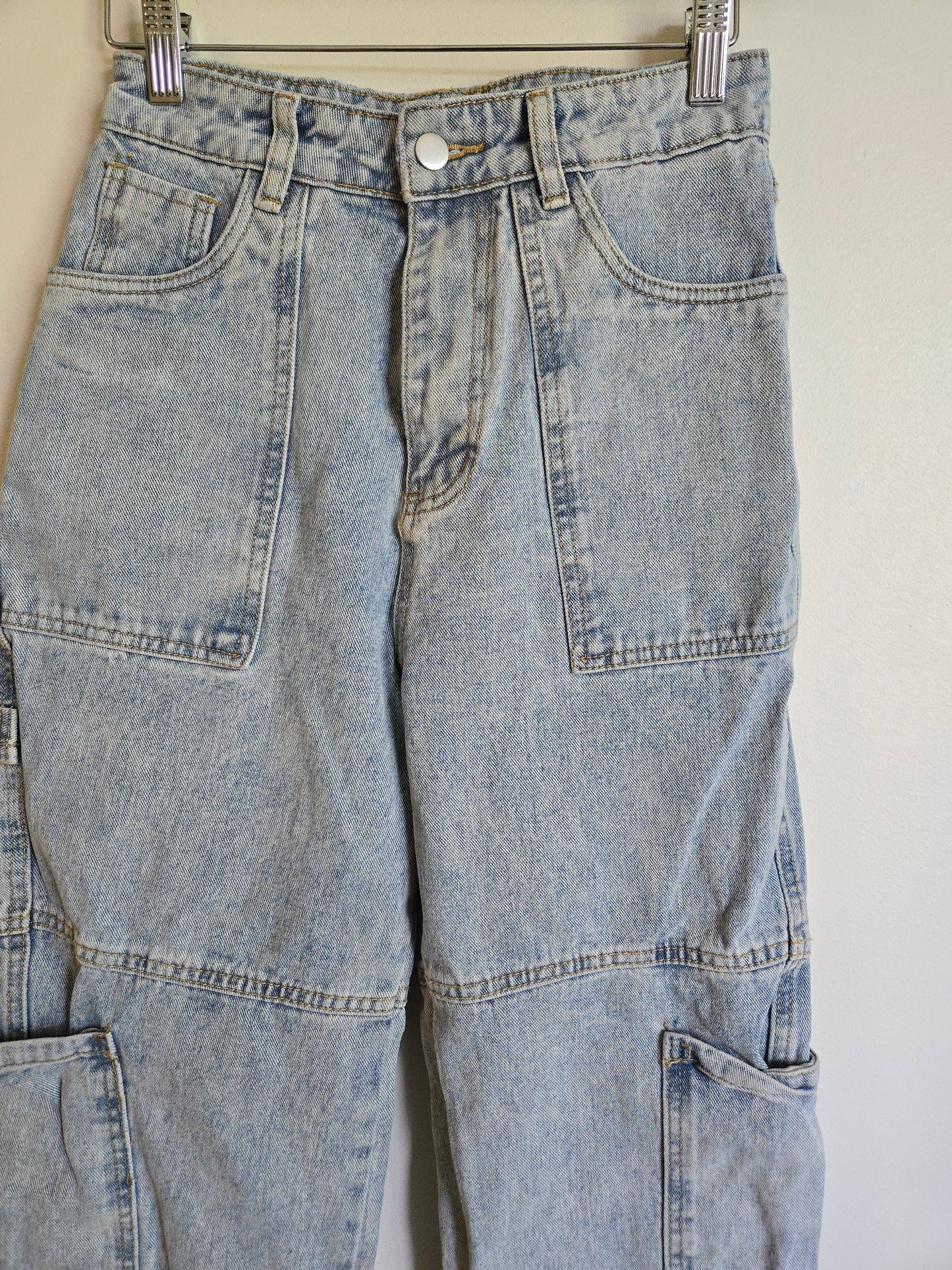 No Brand Cargo Denim Jeans - Size 6