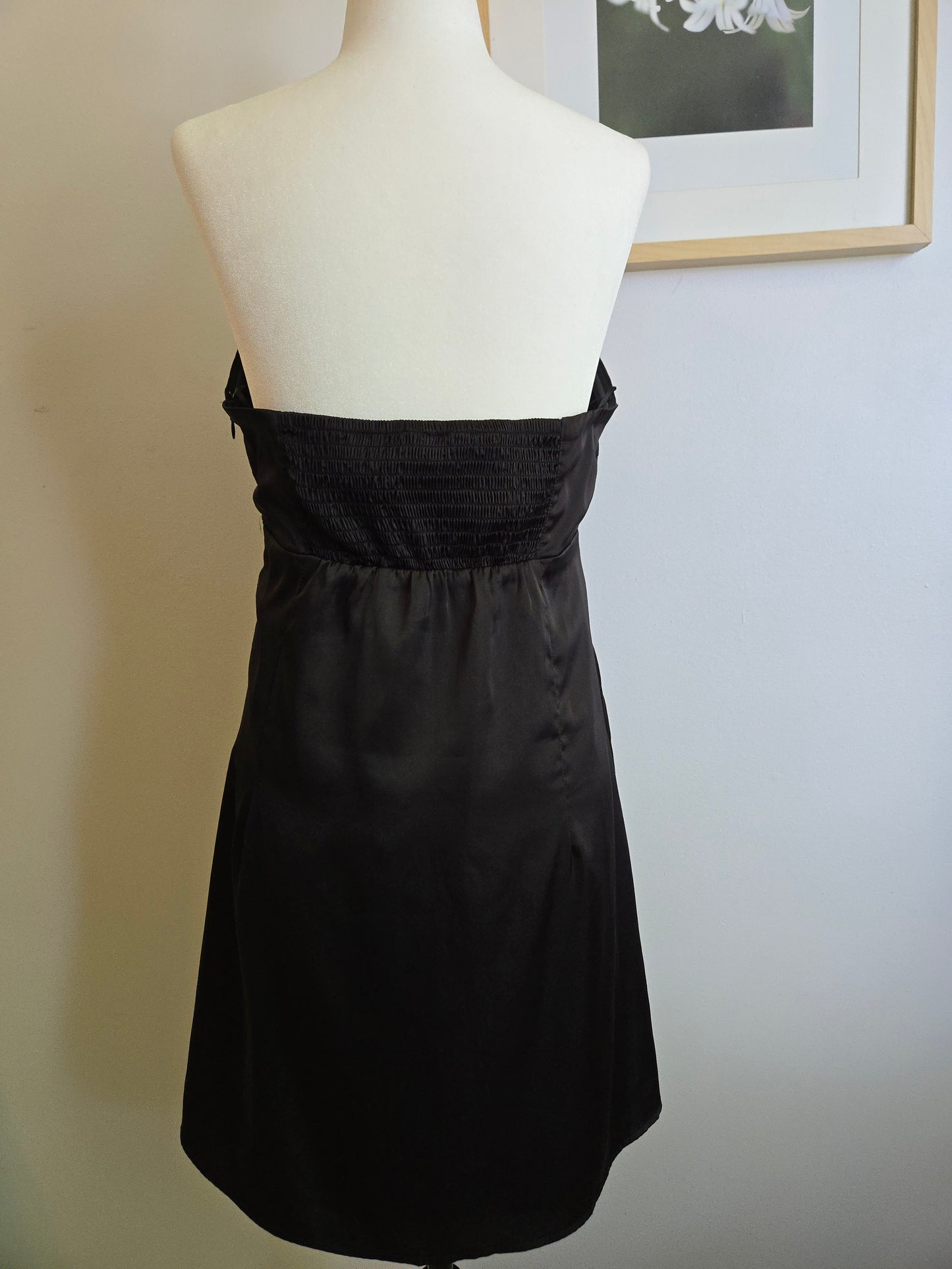 Strapless Satin Dress - Size Large