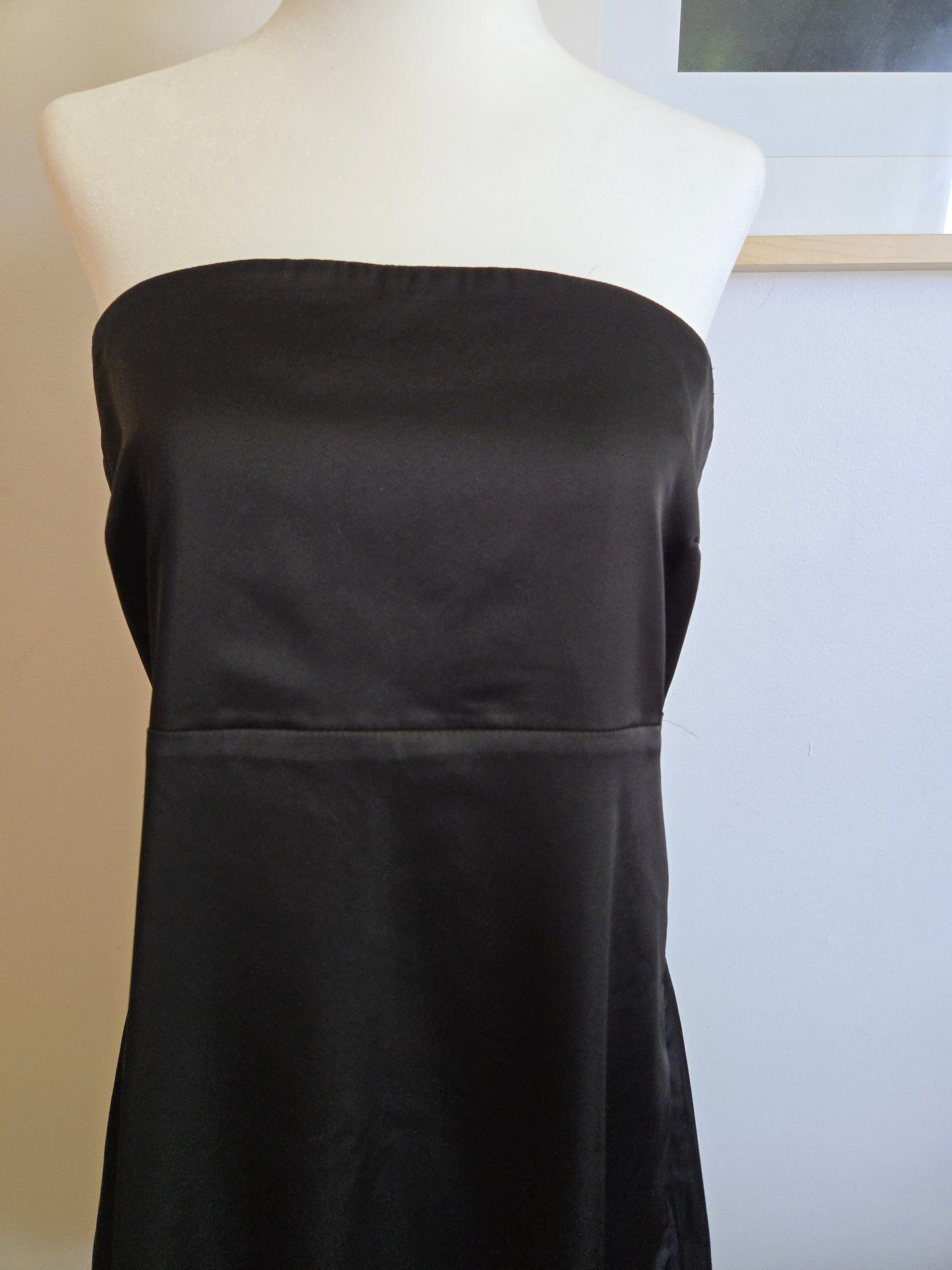 Strapless Satin Dress - Size Large