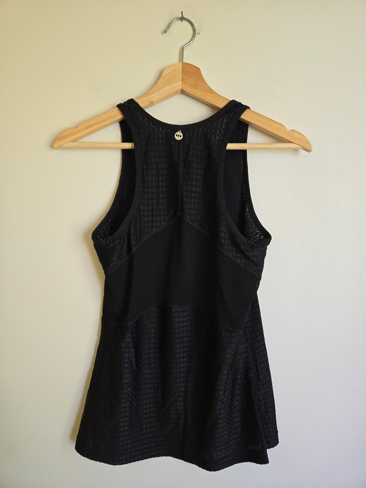 Lorna Jane Black Mesh Tank - Size Small