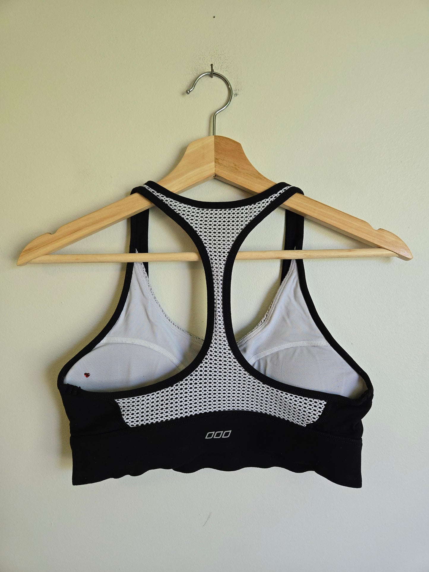 Lorna Jane Black Front Zip Sports Bra - Size Medium