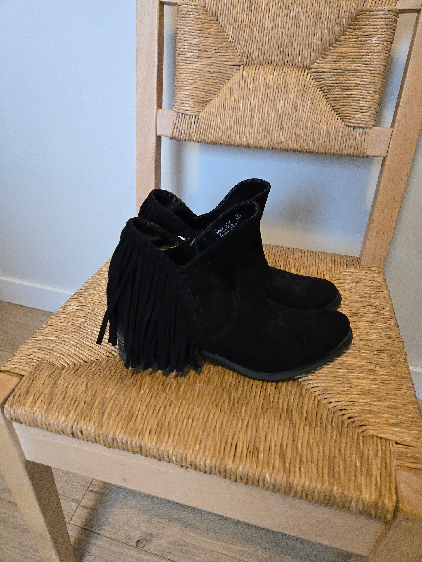 Fringe Suede Boots - Size 9