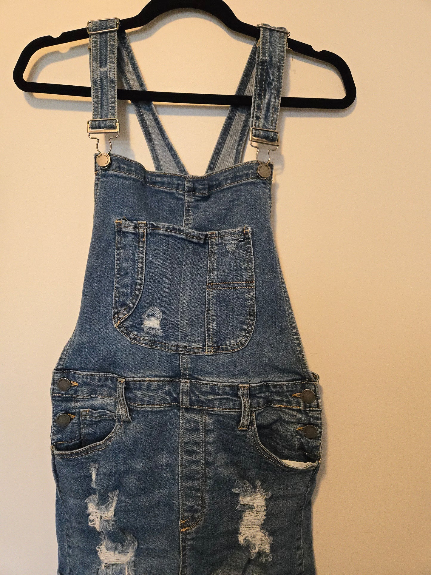 Black Label Short Overalls - Size Medium