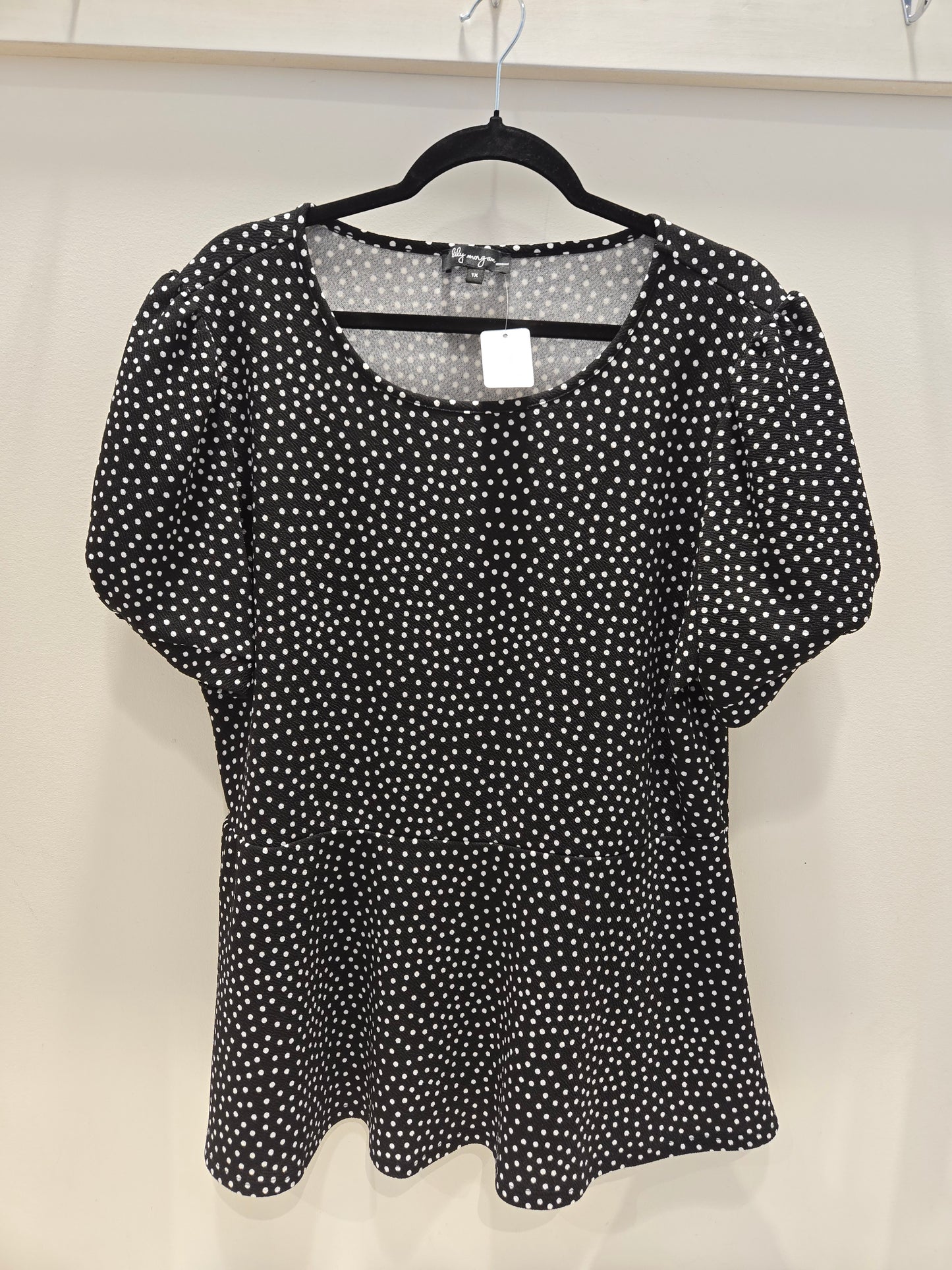 Lily Morgan Peplum Top - Size 1X