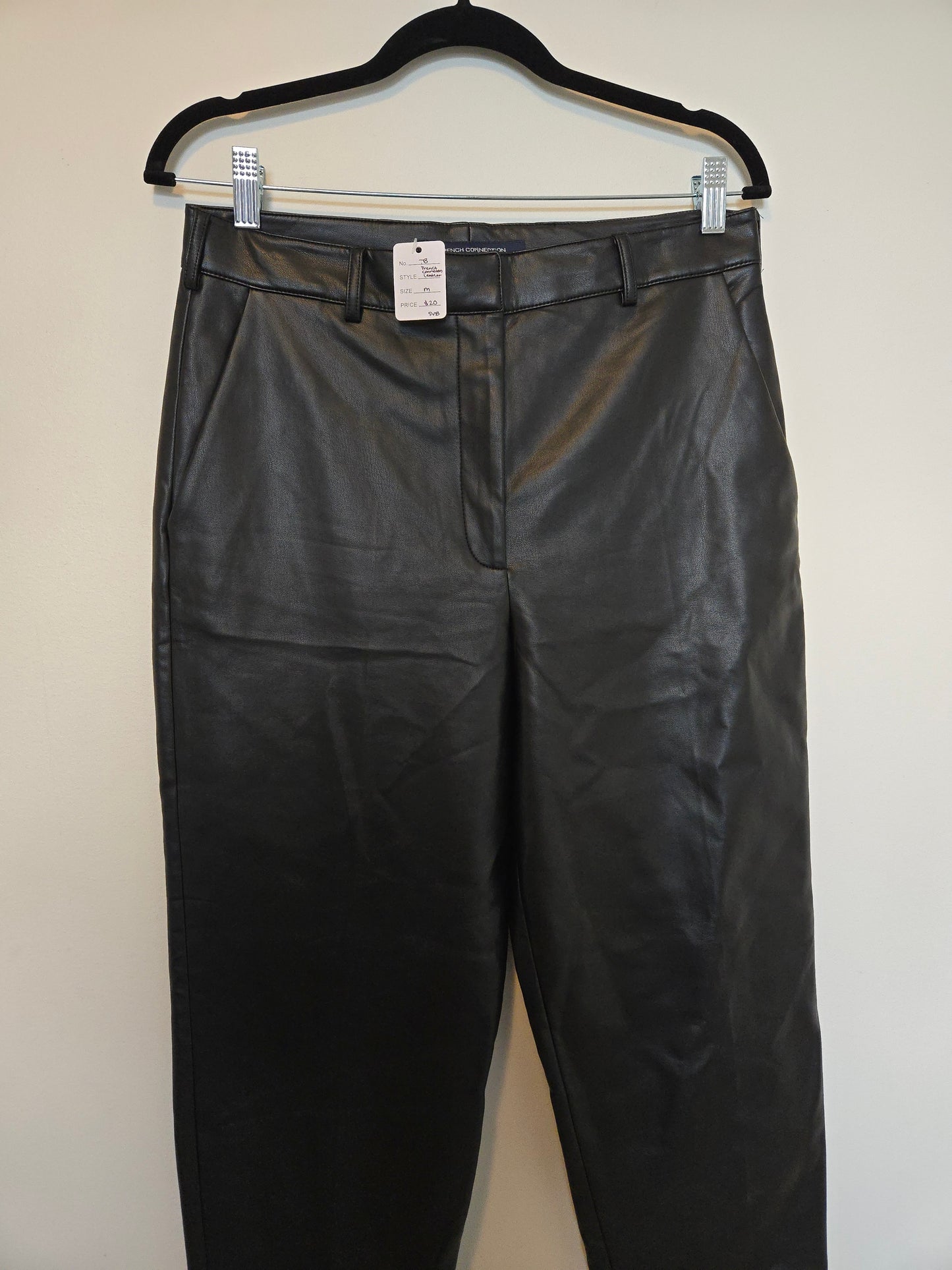 French Connection Leather Pant - Size Medium