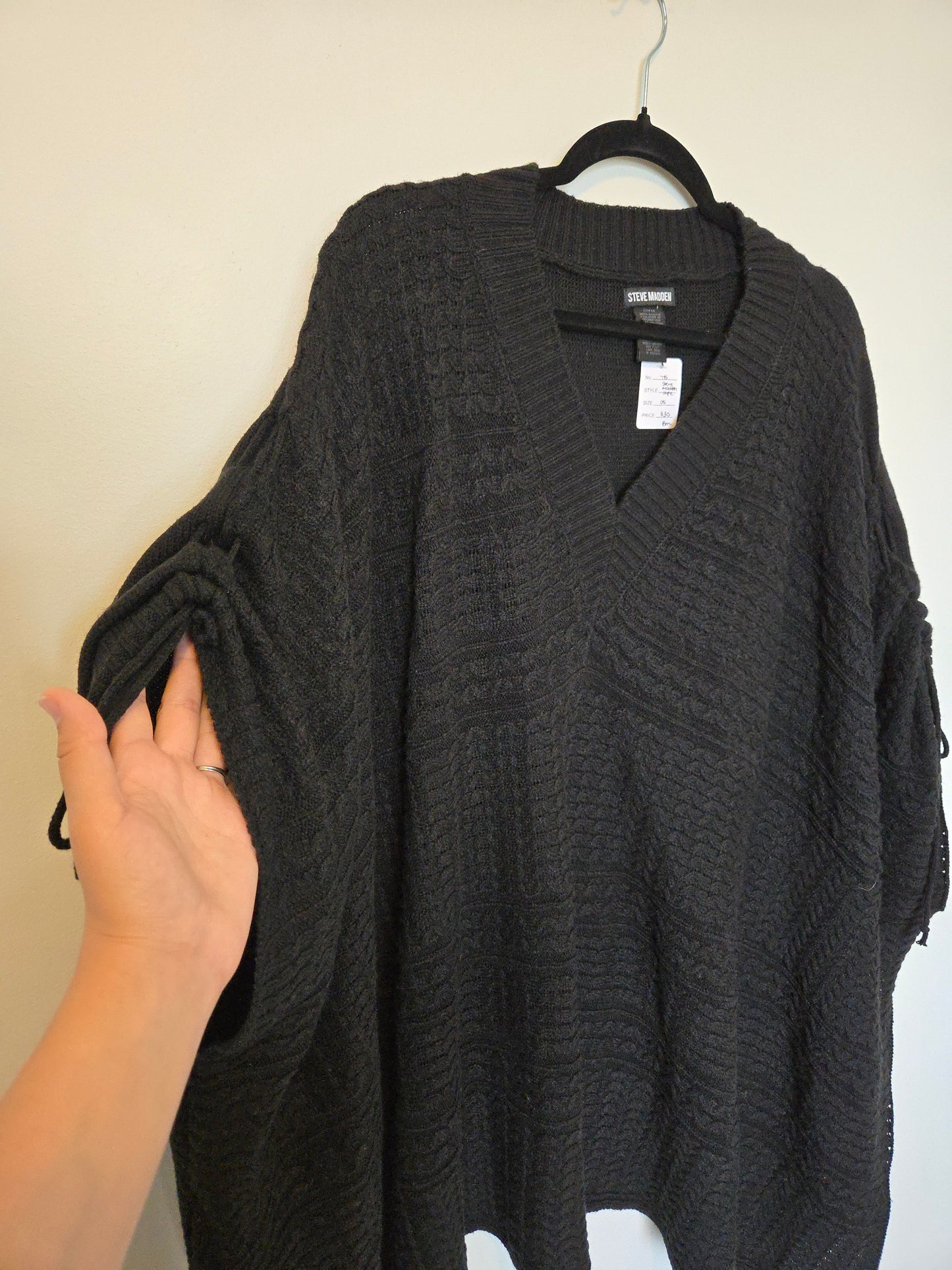 Steve Madden Poncho Sweater - One Size
