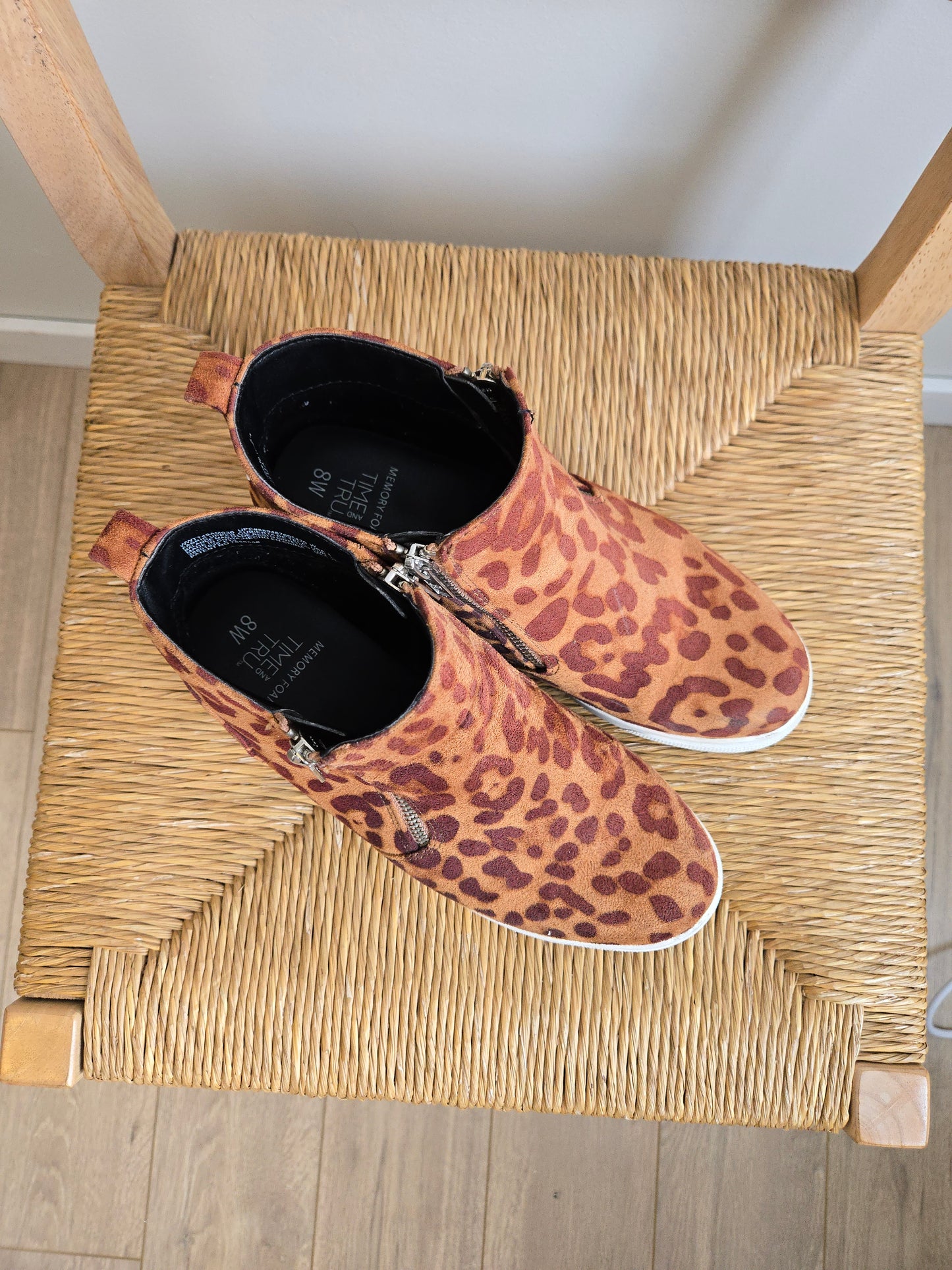 Time and Tru - Cheetah Booties - Size 8