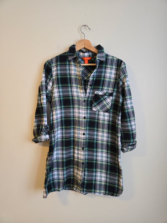 Joe Fresh - Long Plaid Flannel Top - Size Small
