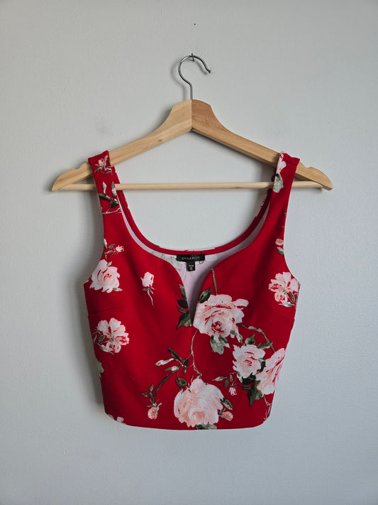 Dynamite Floral Crop Tank - Size XS