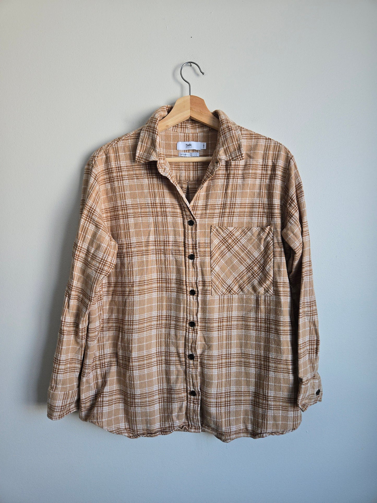 Twik Plaid Button-Up - Size Medium