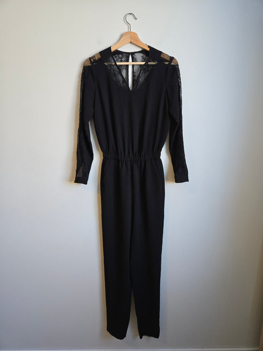 RW&Co Lace Detail Dressy Jumpsuit - Size XS