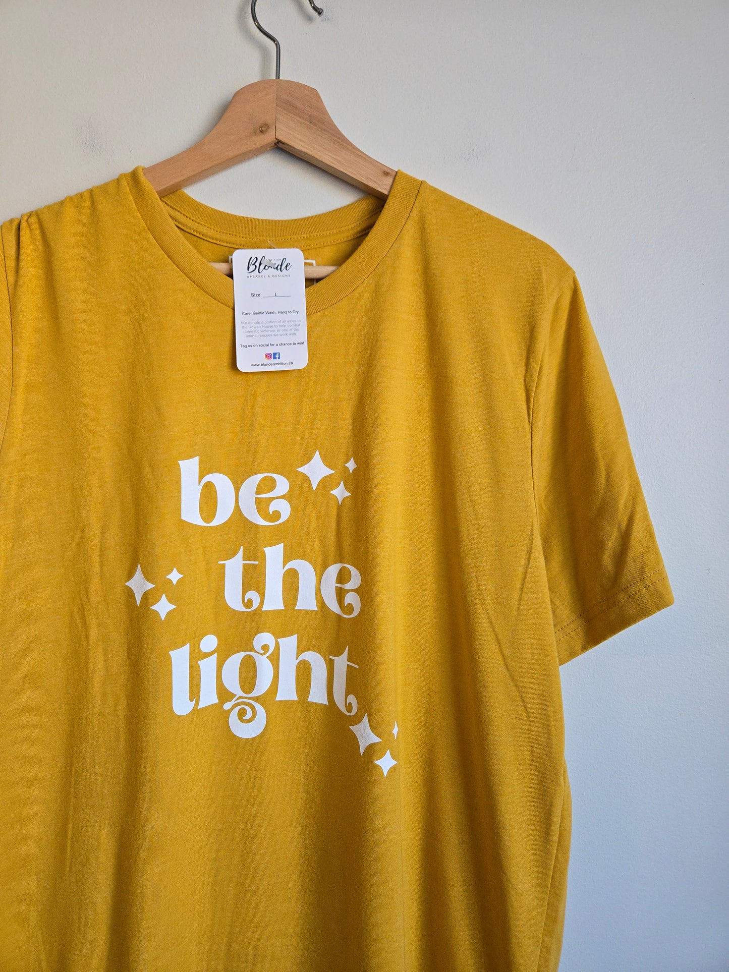 NWT Blonde Ambition "Be The Light" Tee - Size Large