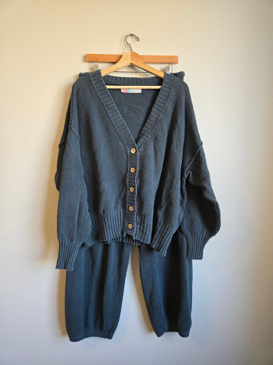 Free People Beach Hailee Knit Cardi 2-Piece Set - Size Large