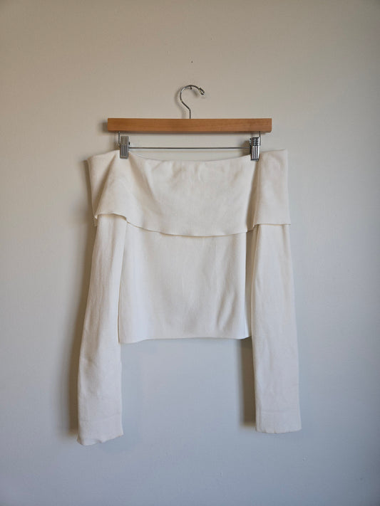 Dynamite Off-The-Shoulder Knit Top - Size Large