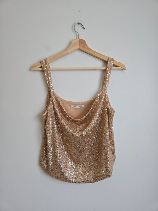 Dex Sequin Tank Top - Size Medium