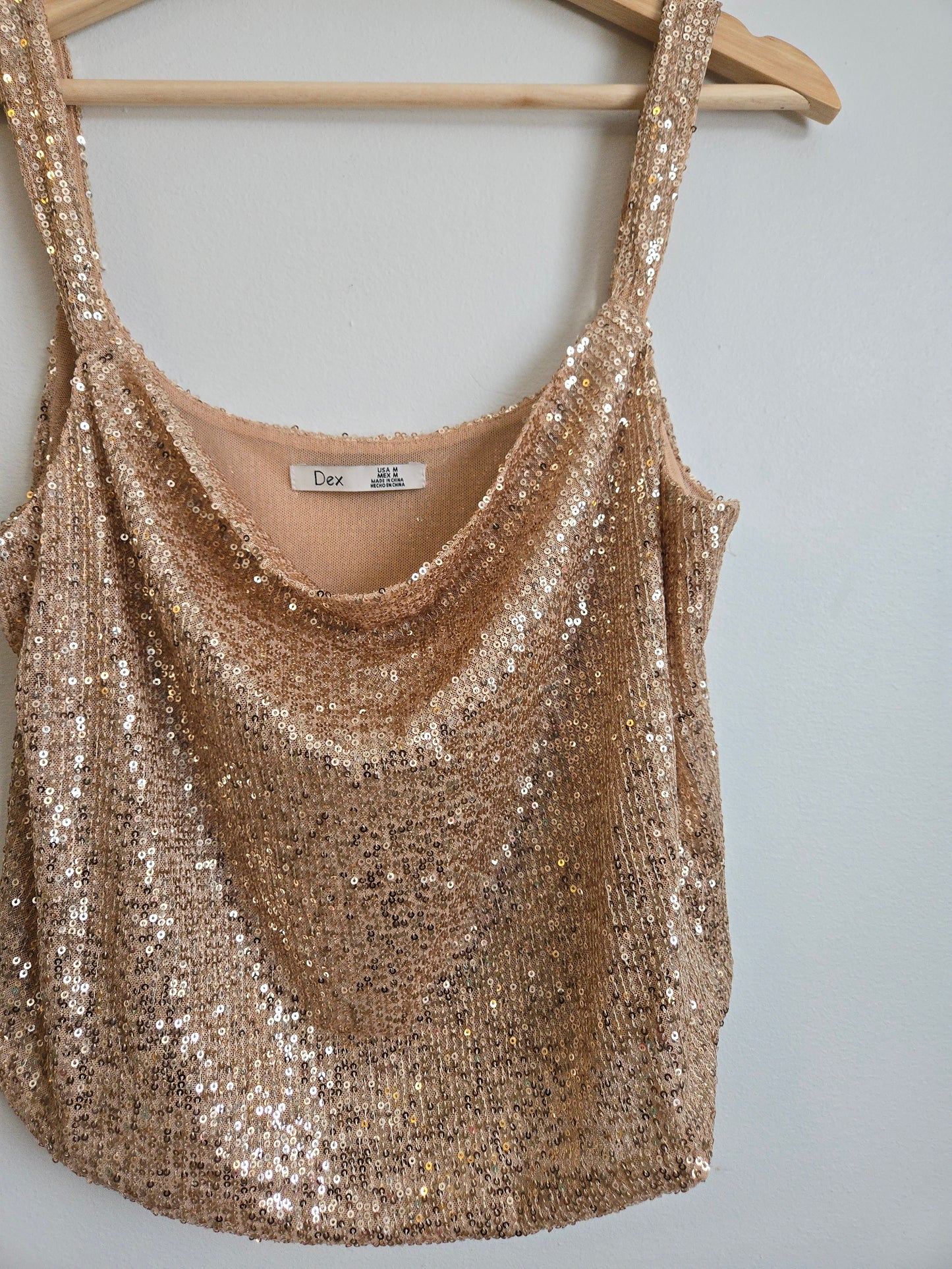 Dex Sequin Tank Top - Size Medium
