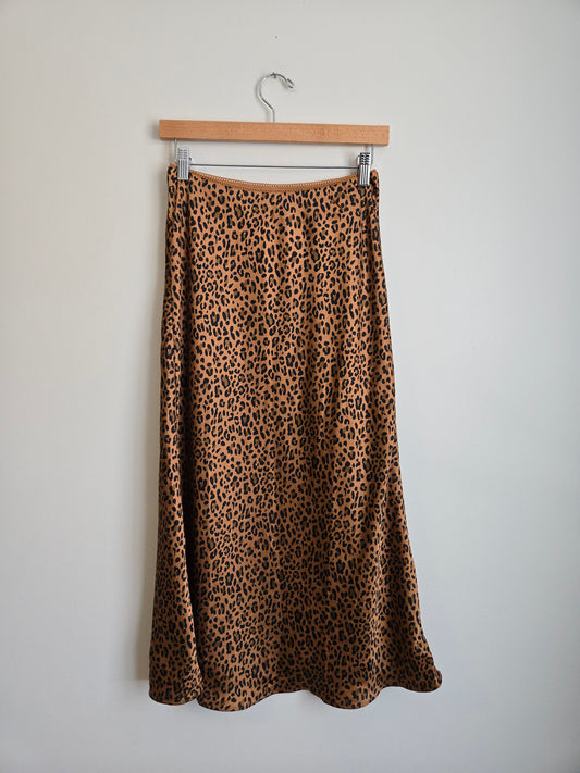 American Eagle Satin Cheetah Skirt - Size Small