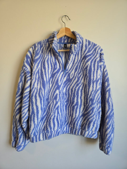 Divided Funky Sherpa Pullover - Size Medium