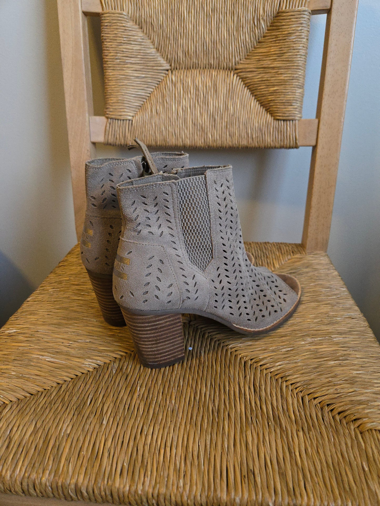 Toms Majorca Peep Toe Bootie - Size 9