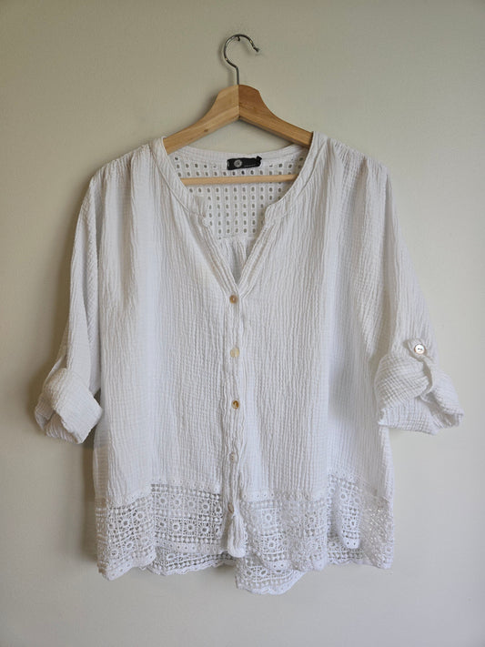 Made In Italy Muslin Top - Size Medium