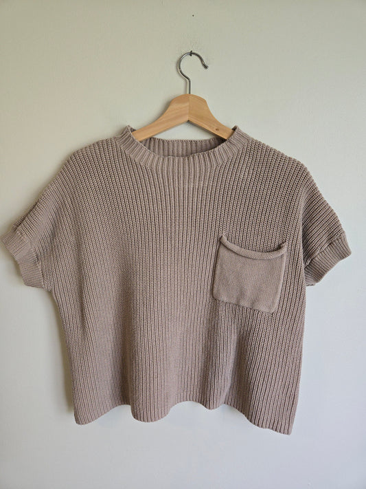 She + Sky Knit Short Sleeve - Size Small