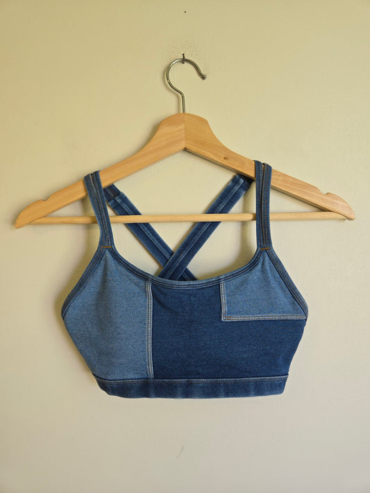 Lorna Jane Patchwork Sports Bra - Size Small