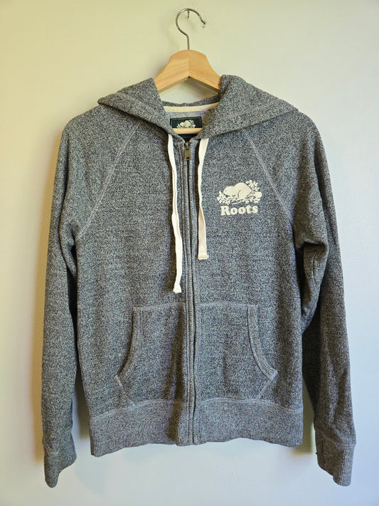 Roots Salt & Pepper Zip-Up - Size Small
