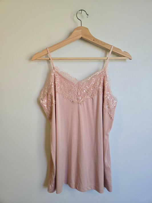 NWT ICHI Lace Trim Tank - Size Large