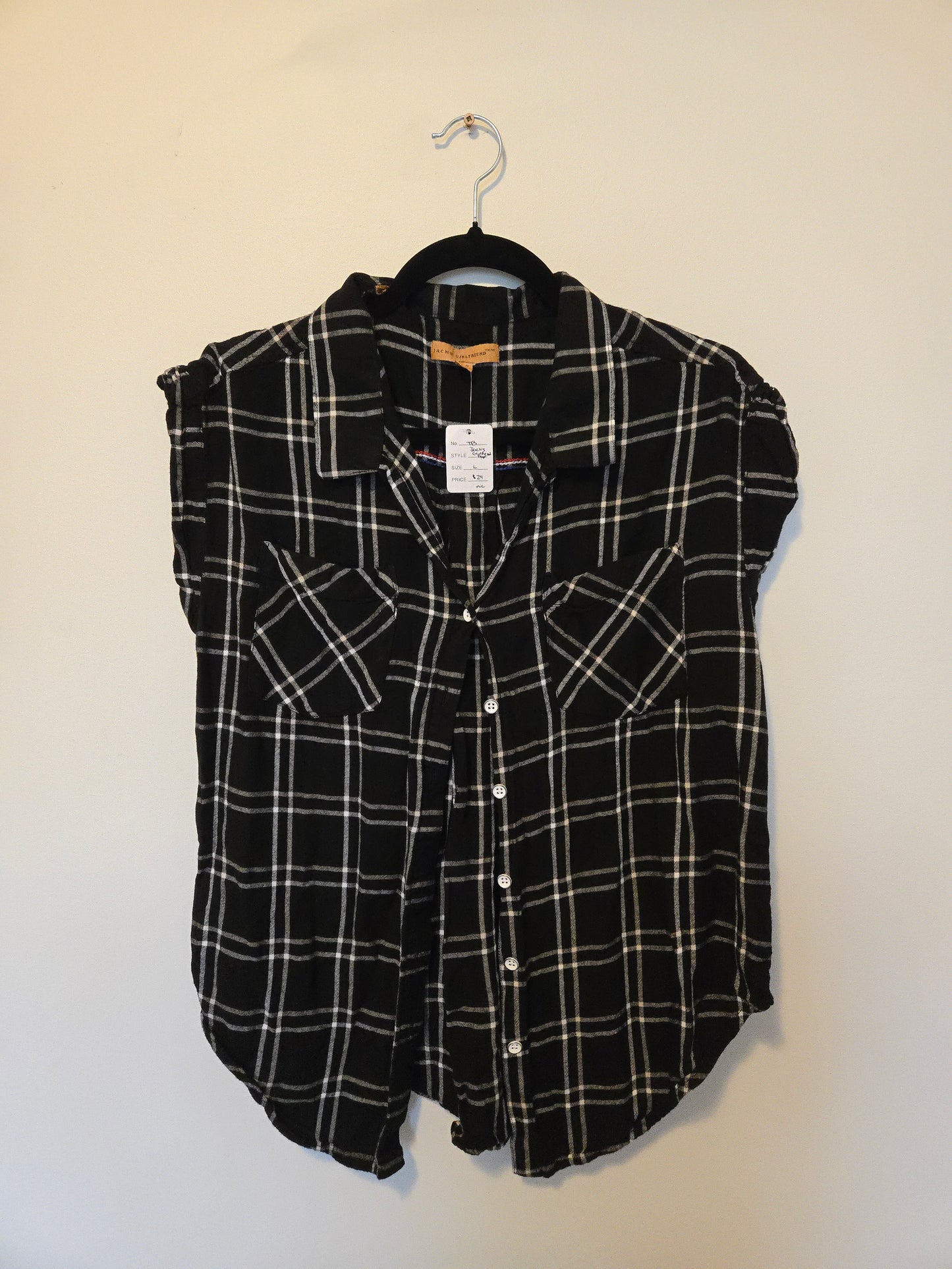 Jach's Girlfriend Plaid Top - Size Large
