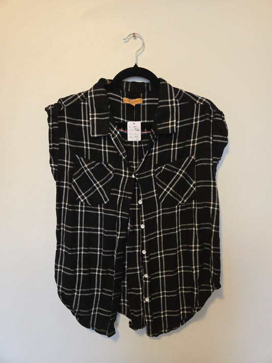 Jach's Girlfriend Plaid Top - Size Large
