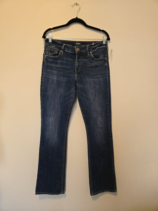 Silver Slim Boot Jeans - Size 31w 33L