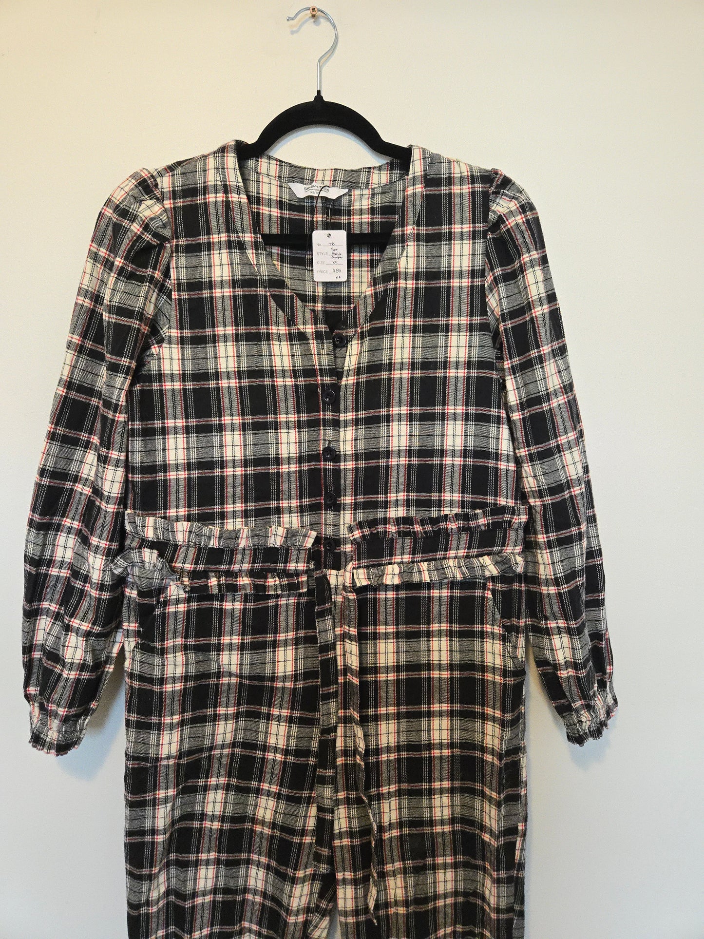 Smash & Tess Plaid Jumpsuit - Size XS